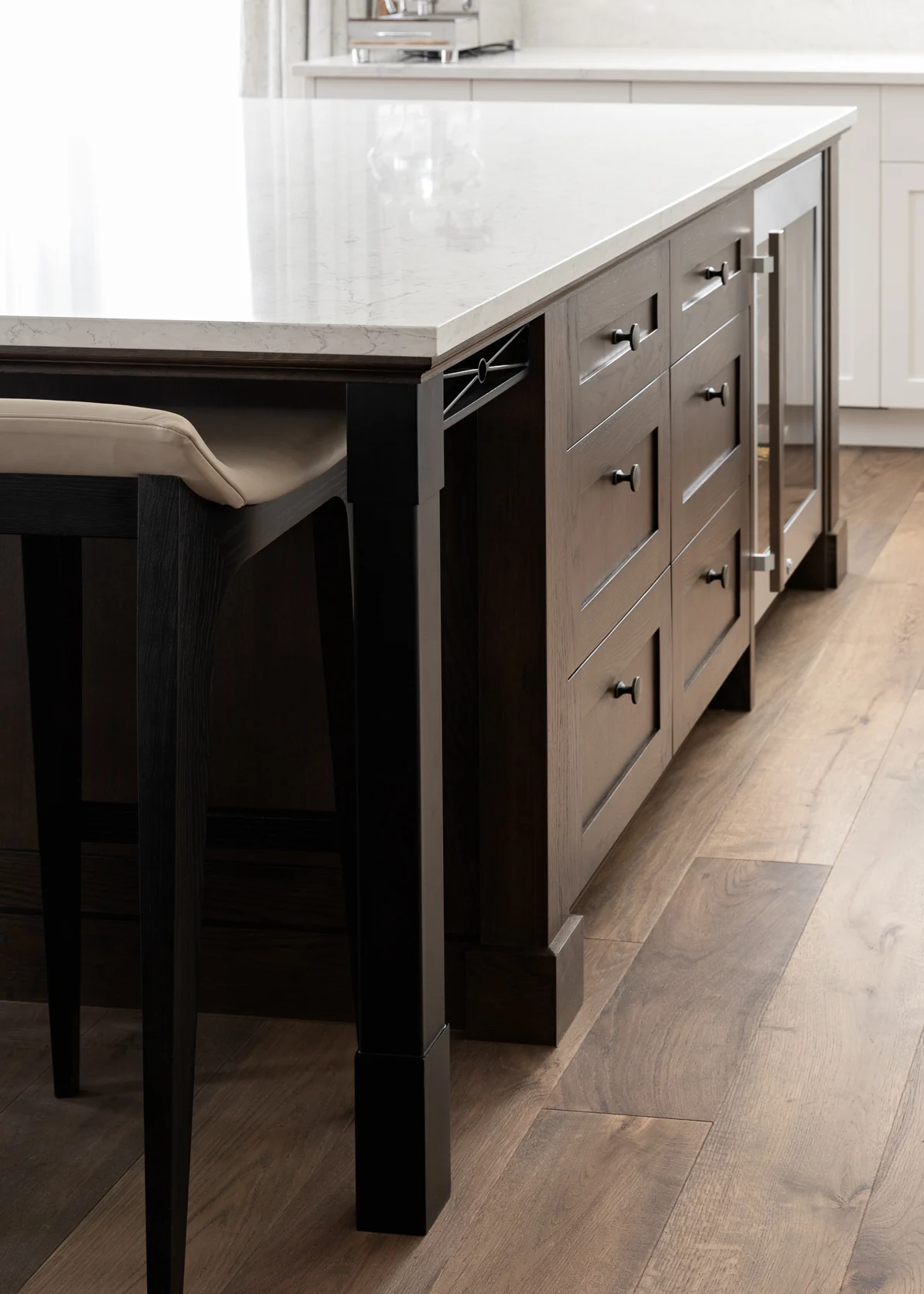 Island detail — hydronic underfloor heating by Champion Heating