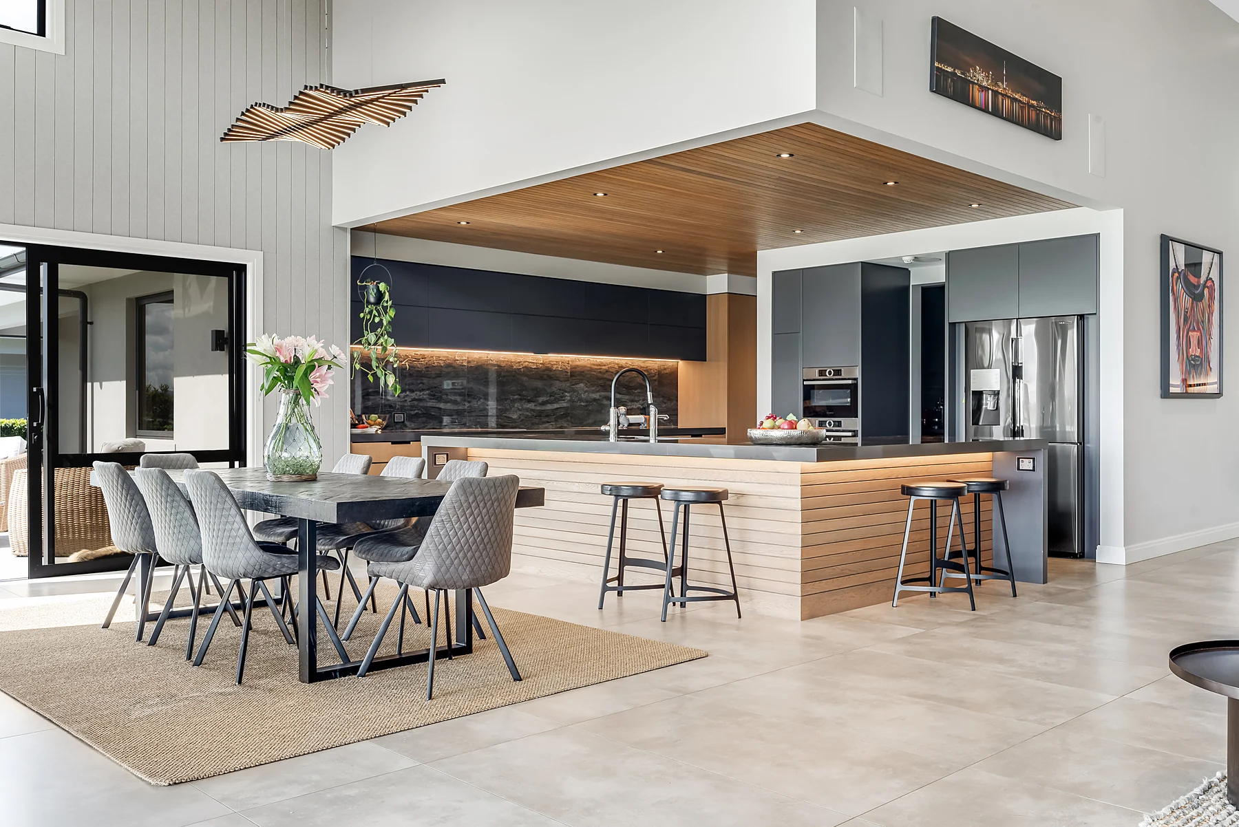 Kitchen and dining — hydronic underfloor heating by Champion Heating